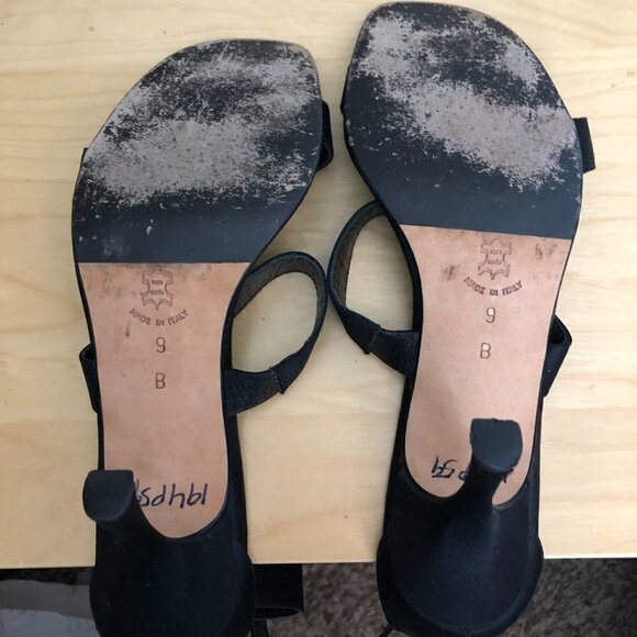 Isaac Mizrani Square Toe Strappy Heels - Picture 9 of 11